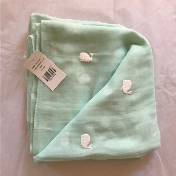 Accessories - NWT! Lightweight mint infinity scarf with whales
